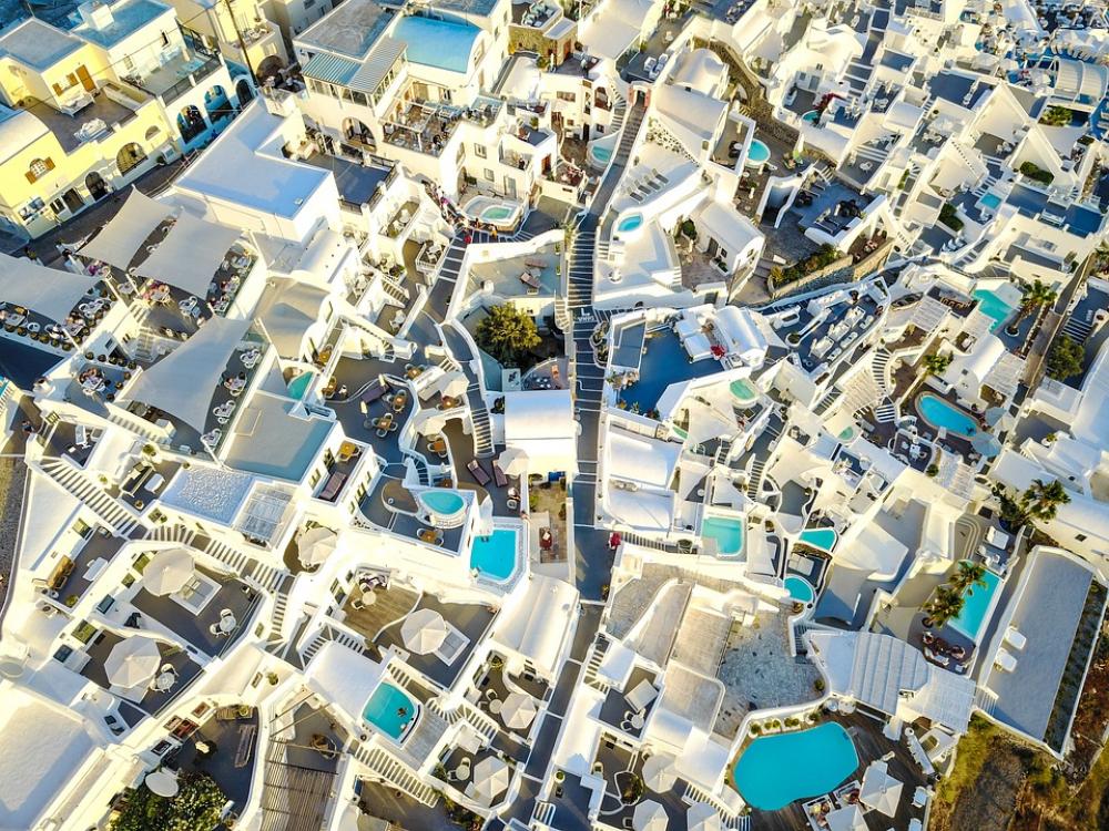 Santorini City Greece Tourism Holiday Landscape Santorini City Greece Tourism Holiday Landscape