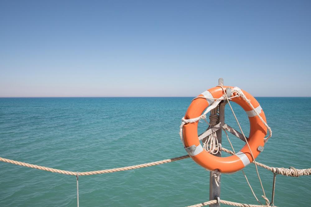 Sea Rope Blue Bridge Water Ocean Lifeline Orange Sea Rope Blue Bridge Water Ocean Lifeline Orange