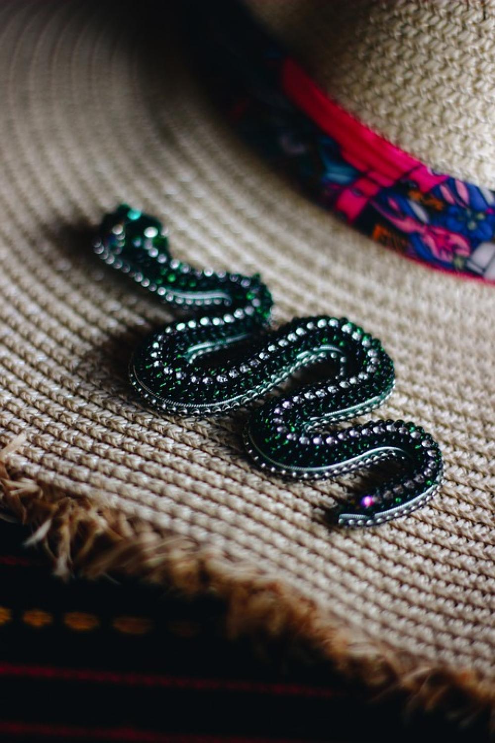 Snake Brooch Woman Handmade Snake Brooch Woman Handmade