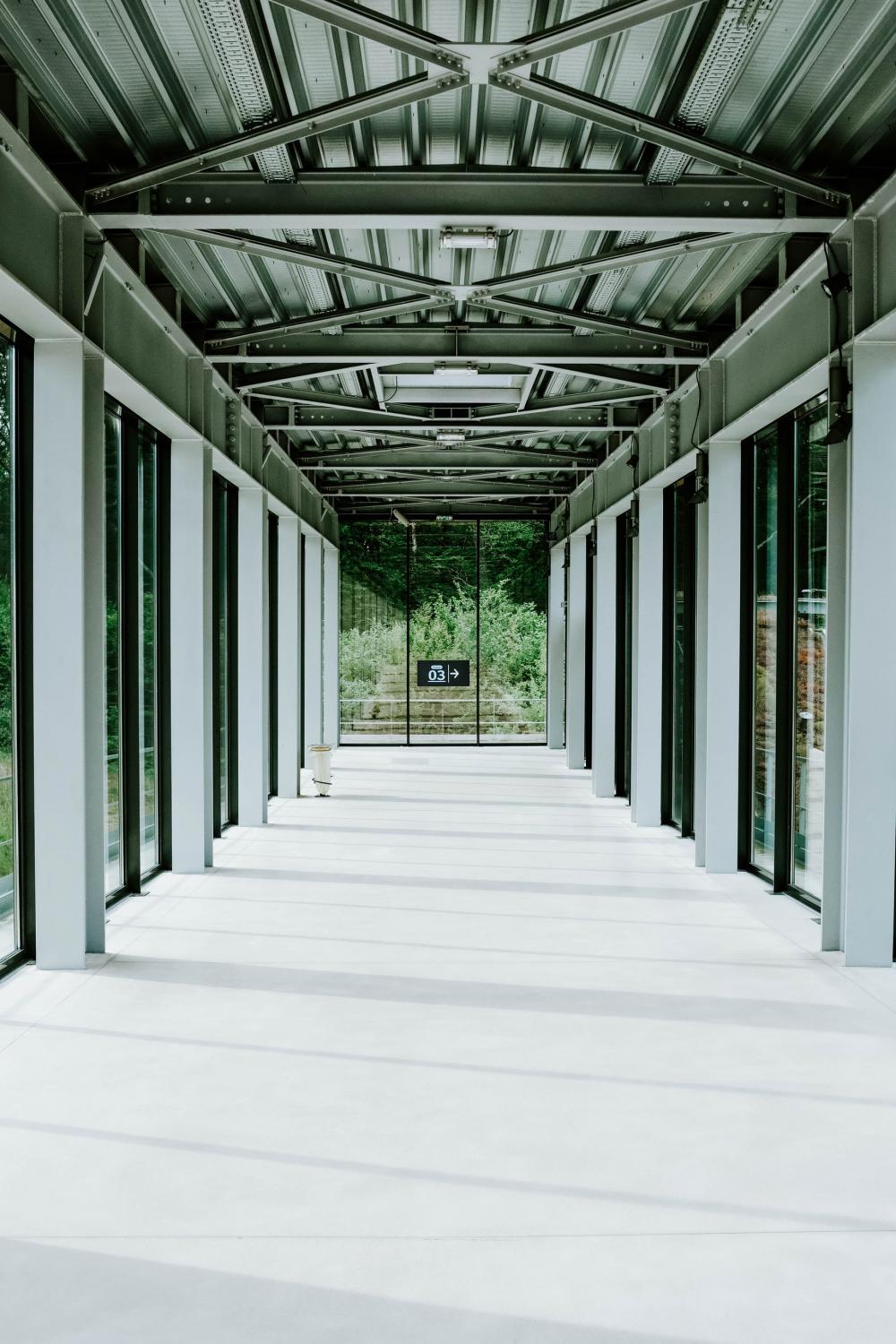 The Steel-Frame Corridor Of An Airport Photo The Steel-Frame Corridor Of An Airport Photo