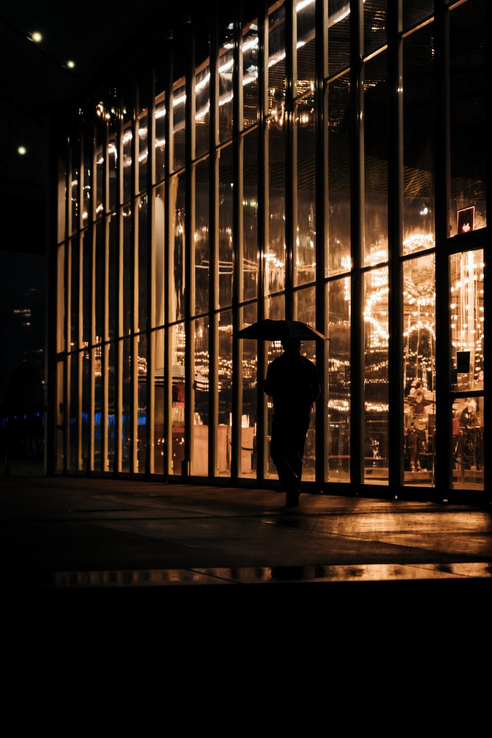 LIghts Glow In Rain Photo LIghts Glow In Rain Photo