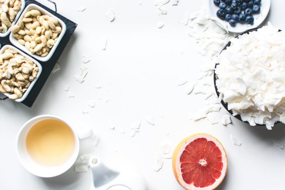 Tea time with healthy snacks Tea time with healthy snacks