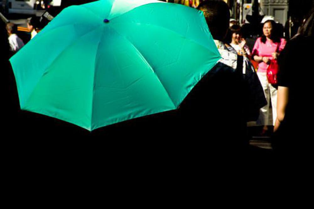 Woman With Green Umbrella Free Photo Woman With Green Umbrella Free Photo