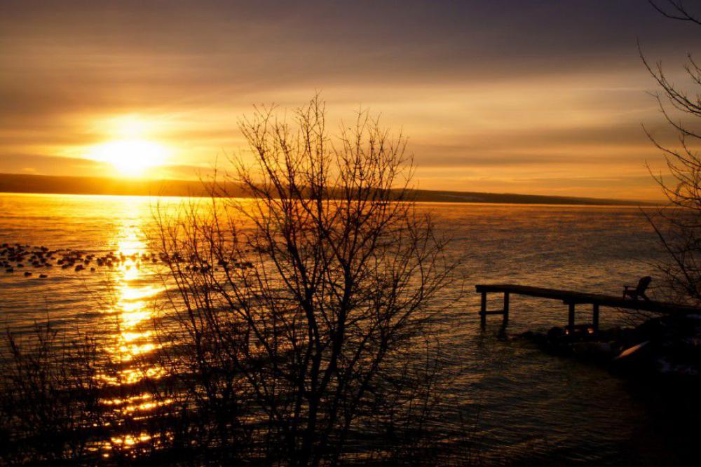 Lake at Sunset in Summer Free Photo Lake at Sunset in Summer Free Photo