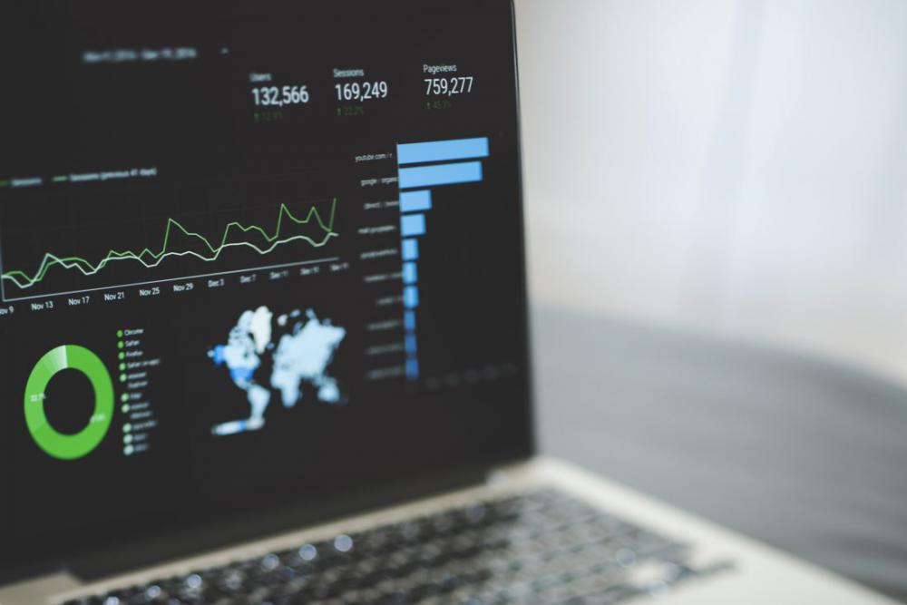 Analytics on MacBook Laptop Analytics on MacBook Laptop