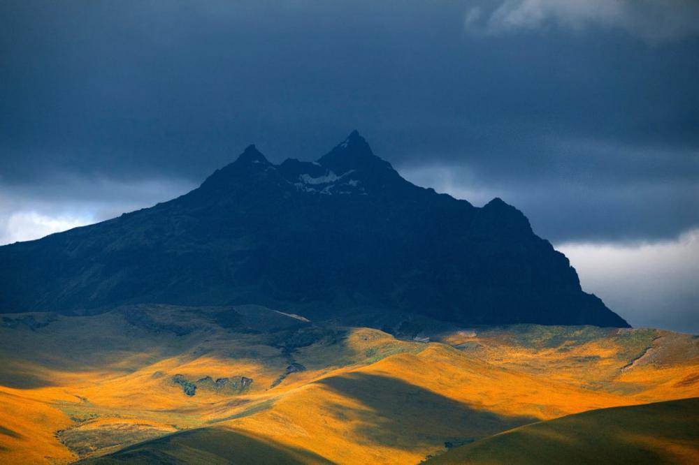 Ecuador Mountains with Stormy Sky Ecuador Mountains with Stormy Sky