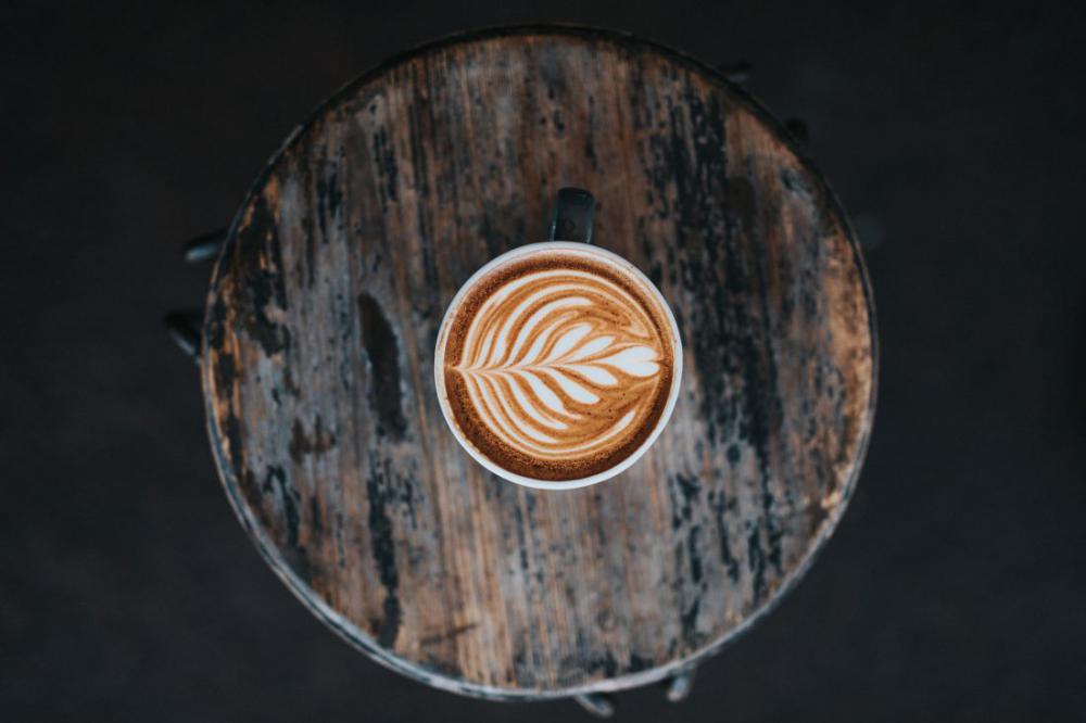 Coffee on Wood Table Coffee on Wood Table