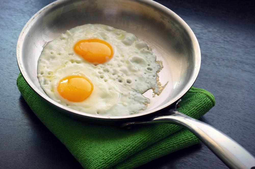 Fried Eggs in Pan Fried Eggs in Pan