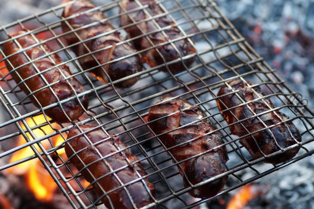 Sausages on Barbecue Sausages on Barbecue