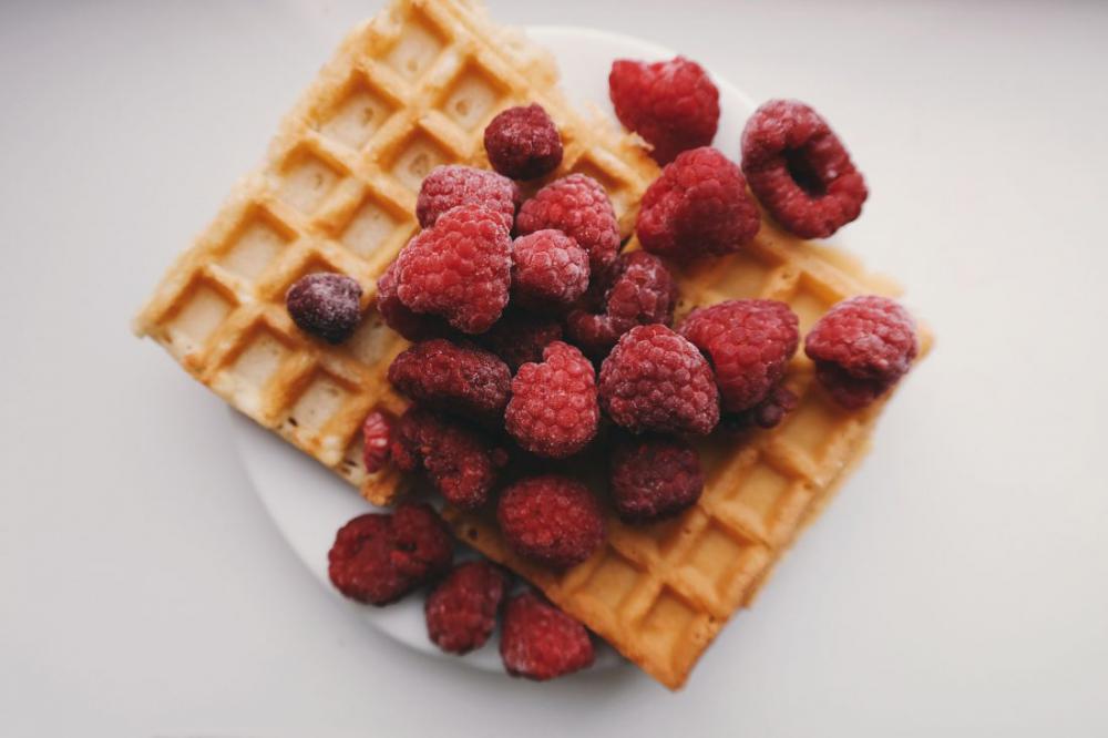 Waffles & Raspberries Waffles & Raspberries