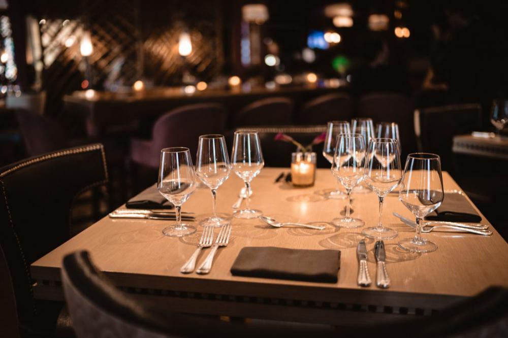 Wine Glasses in Restaurant Wine Glasses in Restaurant