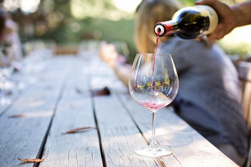 Red Wine on Table Red Wine on Table