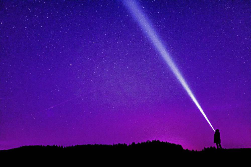 Man Under Night Stars Man Under Night Stars