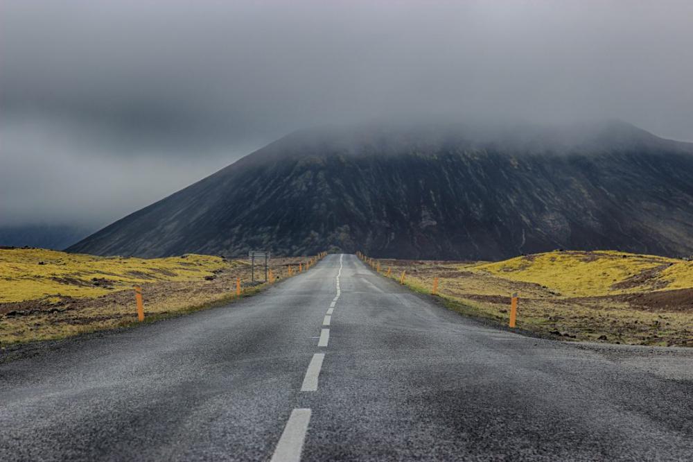 Mountain Road in Iceland Mountain Road in Iceland