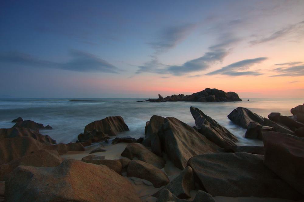 Rocks & Beach at Sunset Rocks & Beach at Sunset