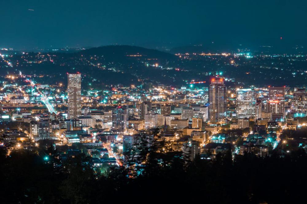 Portland City Nightscape Portland City Nightscape