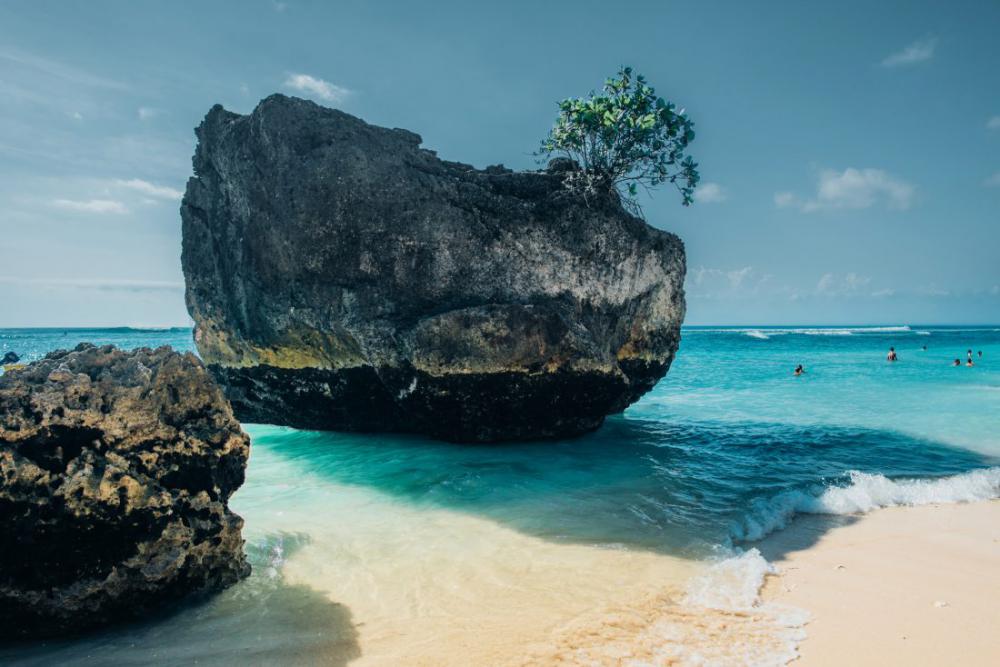 Large Rock on Beach Large Rock on Beach