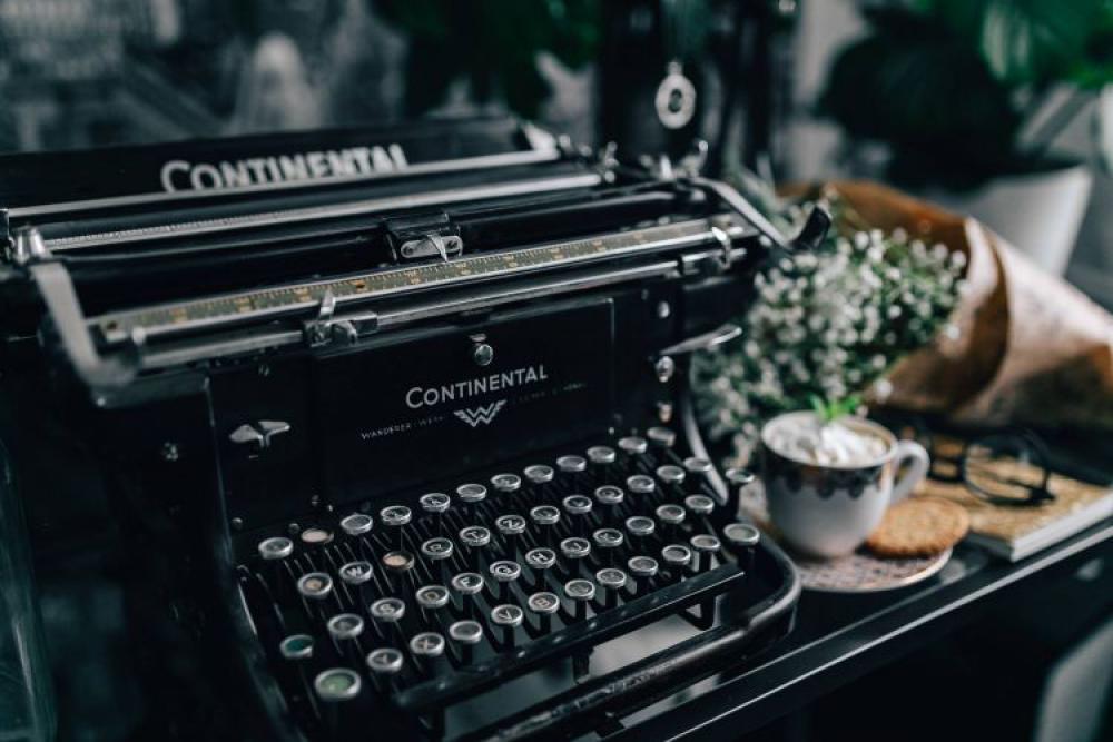 Black vintage typewriter Black vintage typewriter