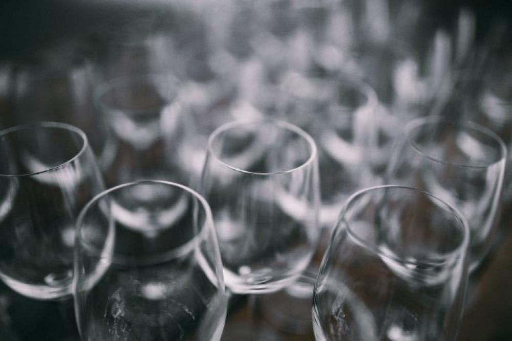 Empty wine glasses Empty wine glasses