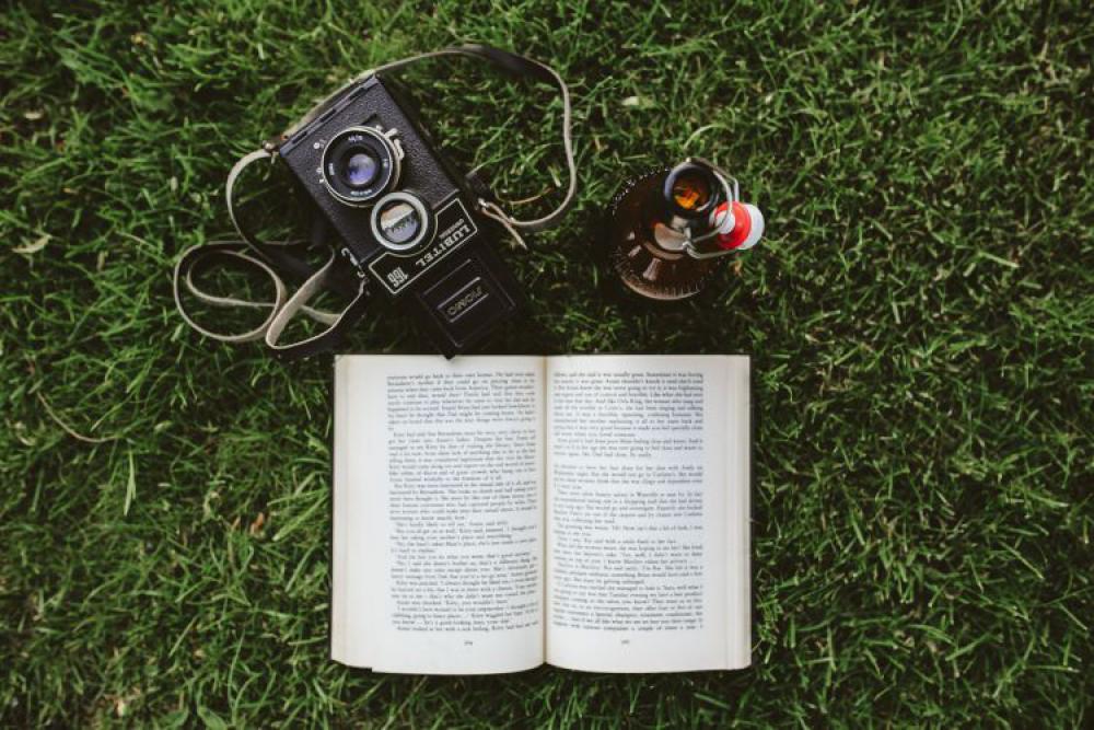 Book on the grass Book on the grass