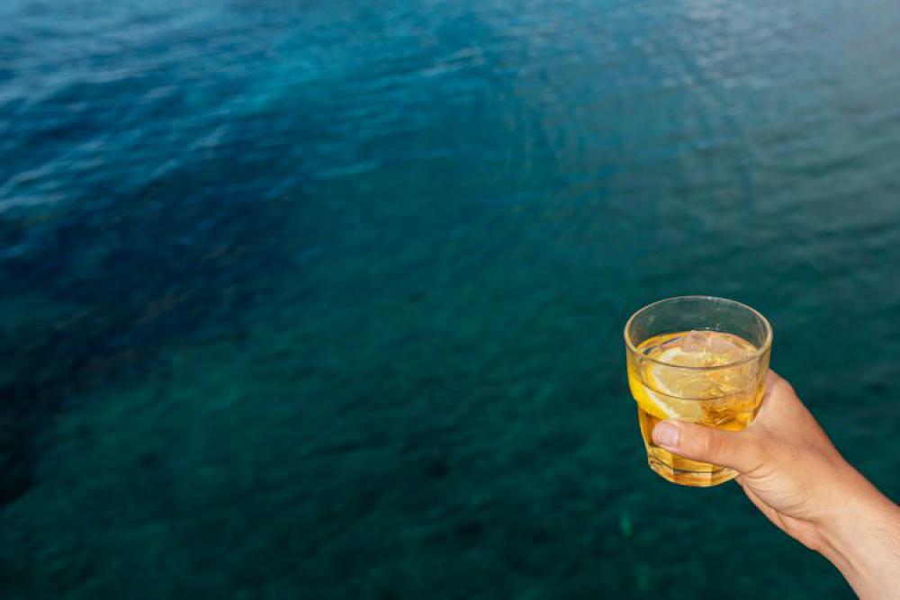 Summer drinks at the seaside Summer drinks at the seaside