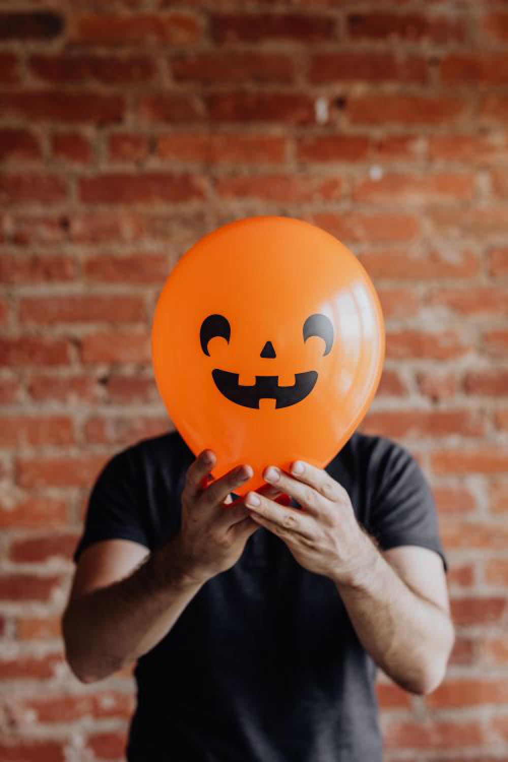The man with the Halloween balloon The man with the Halloween balloon