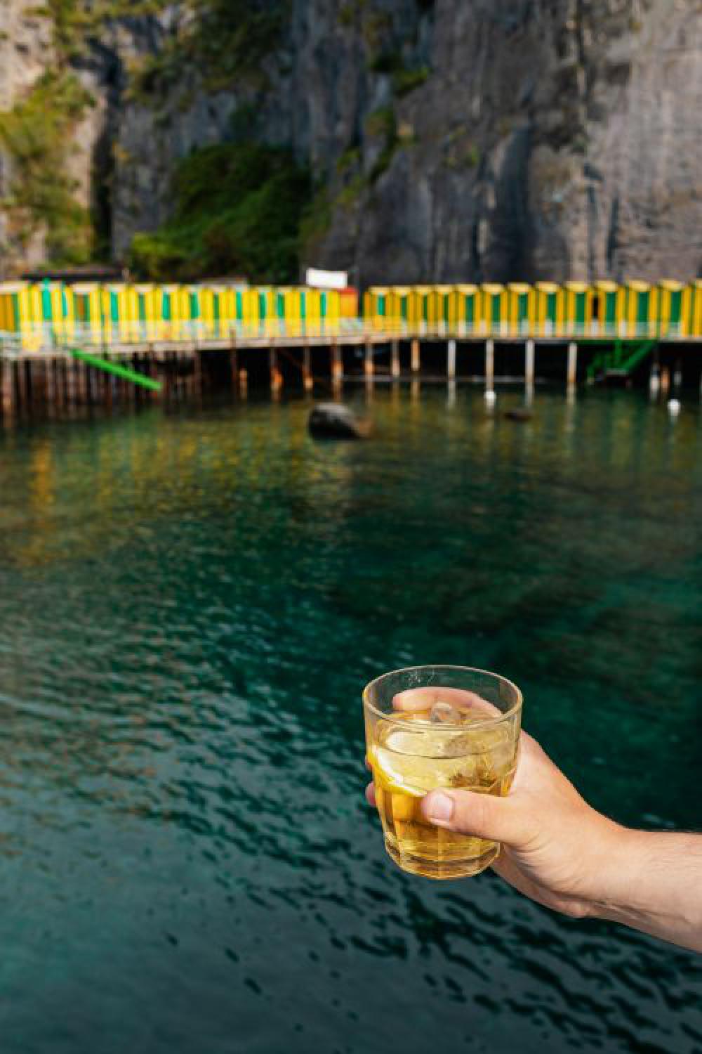 Summer drinks at the seaside Summer drinks at the seaside