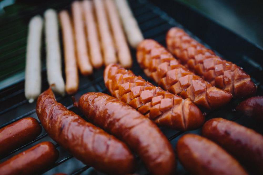 Sausages on the grill Sausages on the grill