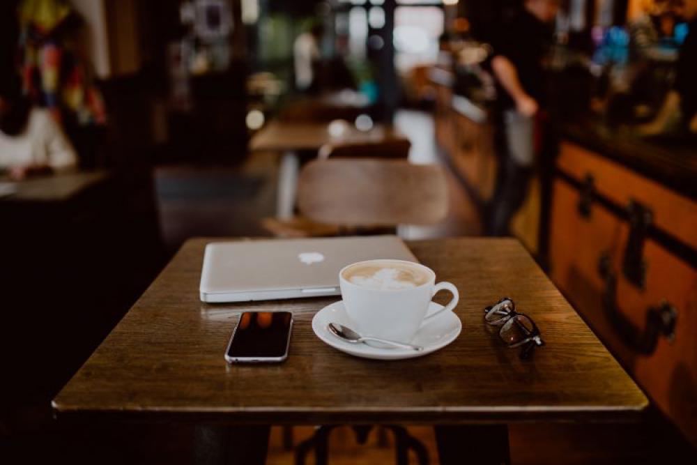 Cup of coffee on table in cafe Cup of coffee on table in cafe