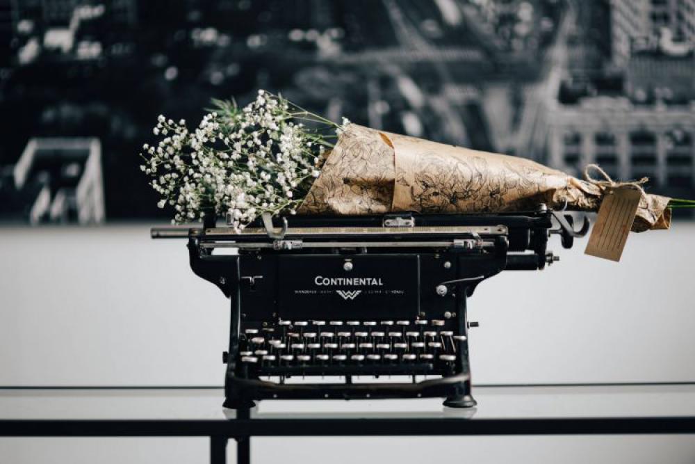 Black vintage typewriter Black vintage typewriter