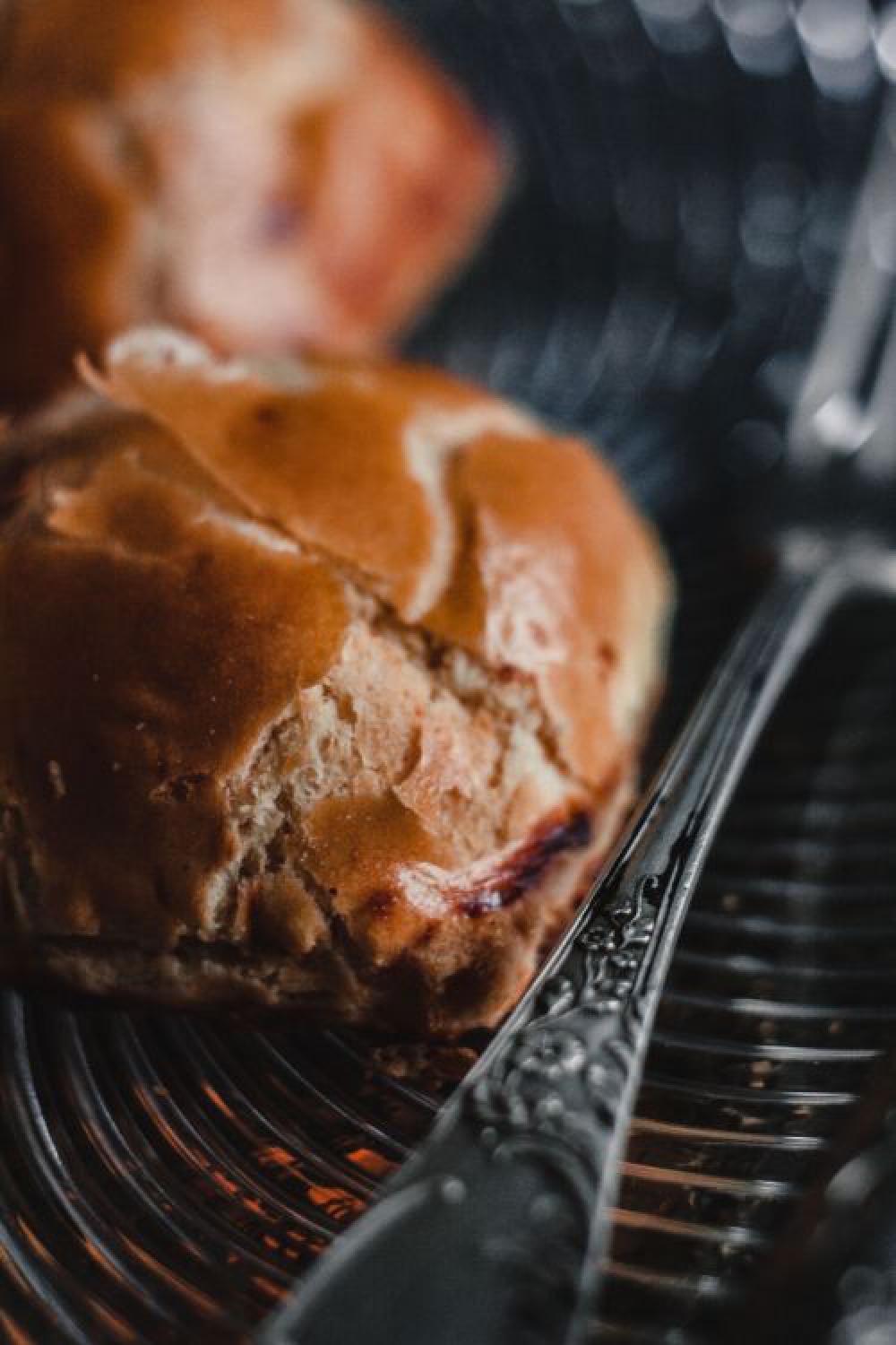 Sweet buns with cream cheese inside Sweet buns with cream cheese inside
