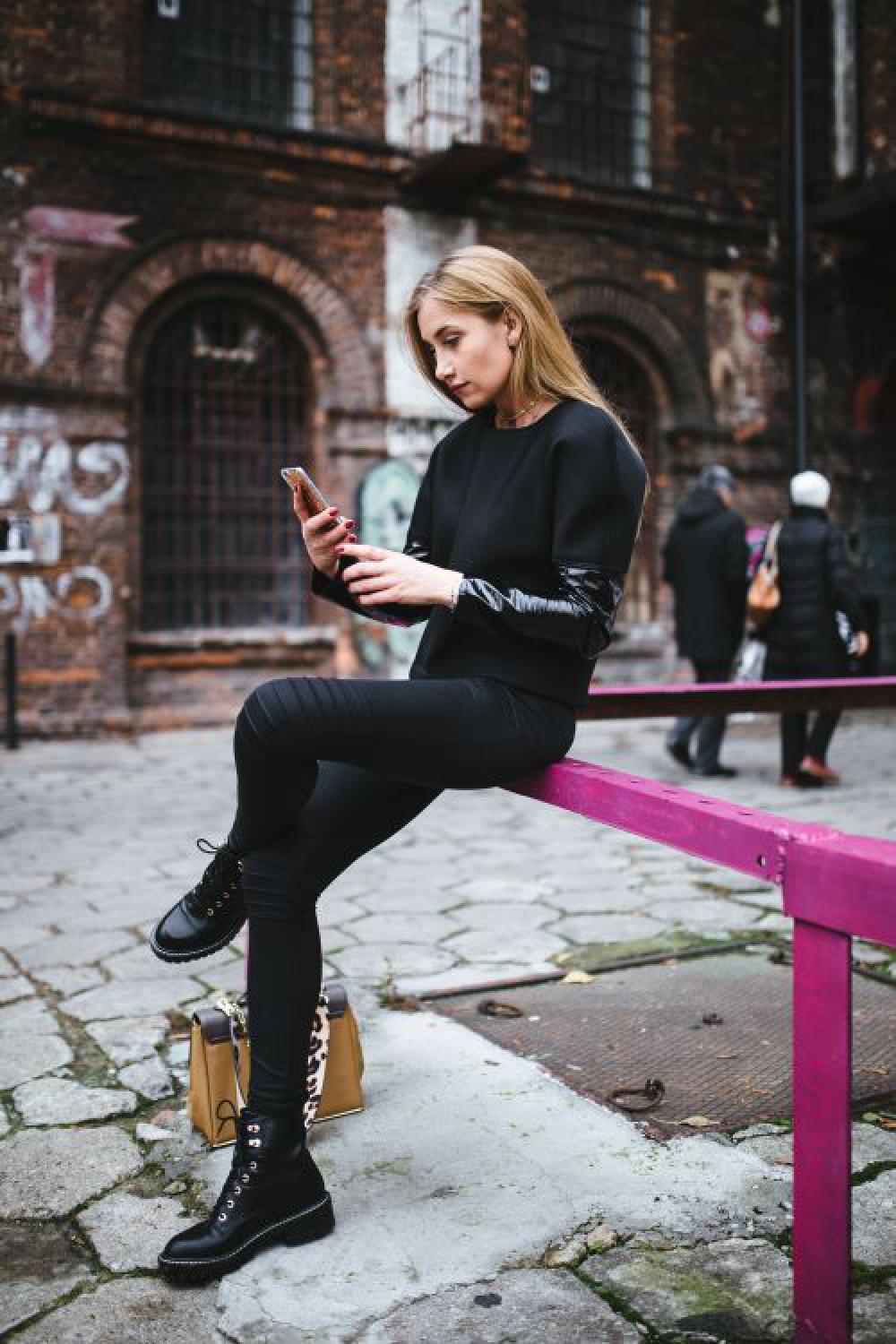 Portrait of young woman on the street Portrait of young woman on the street