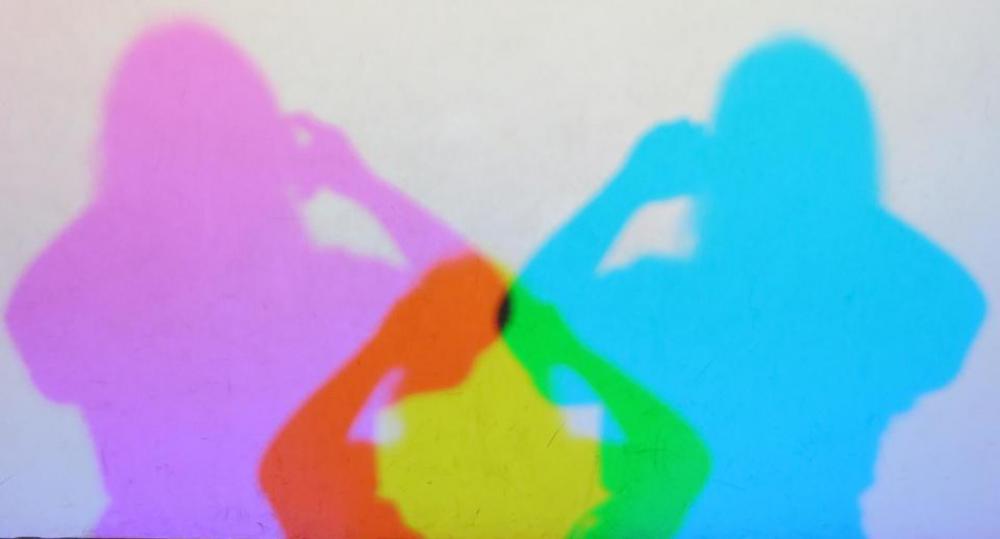 shadows person multicolor colorful pattern shadows person multicolor colorful pattern