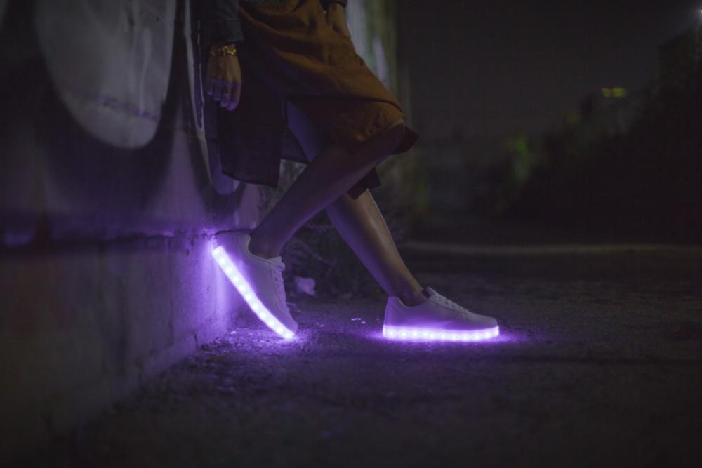 Glowing Sneakers Free Photo Glowing Sneakers Free Photo
