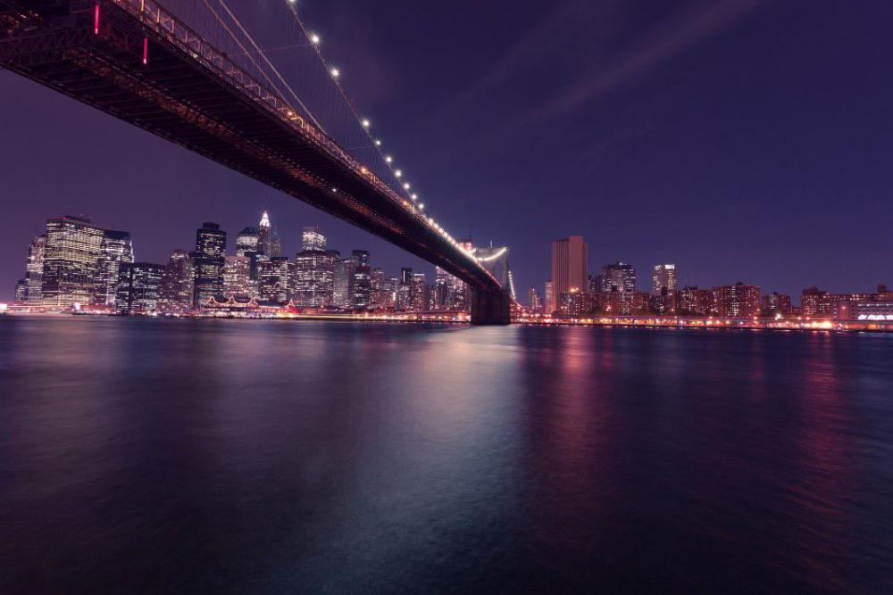 New York City Brooklyn Bridge Night Free Photo New York City Brooklyn Bridge Night Free Photo