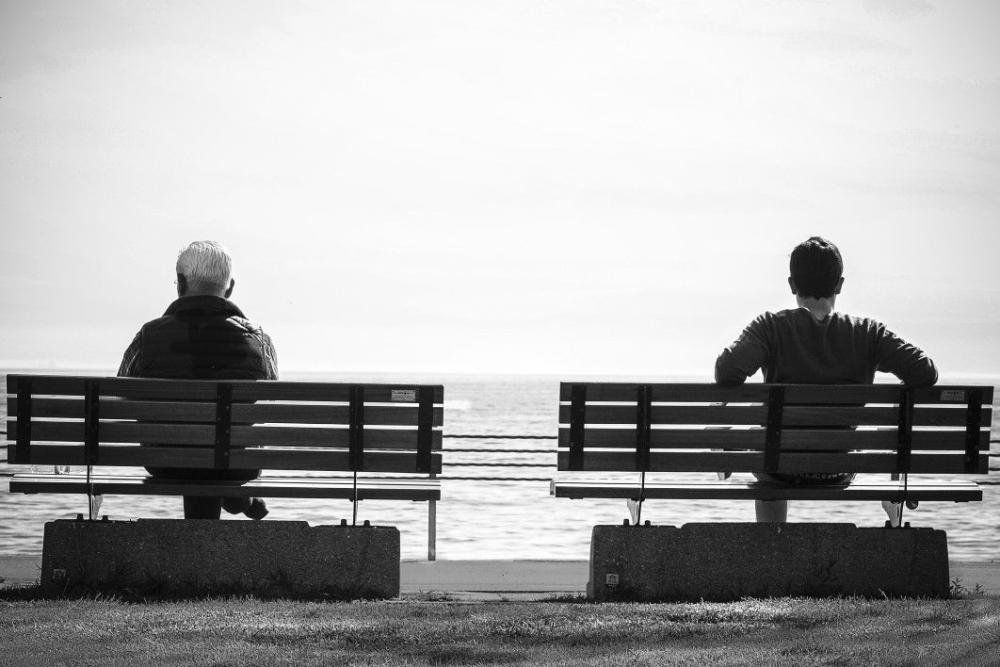 Sea Front Old Young Man Free Photo Sea Front Old Young Man Free Photo