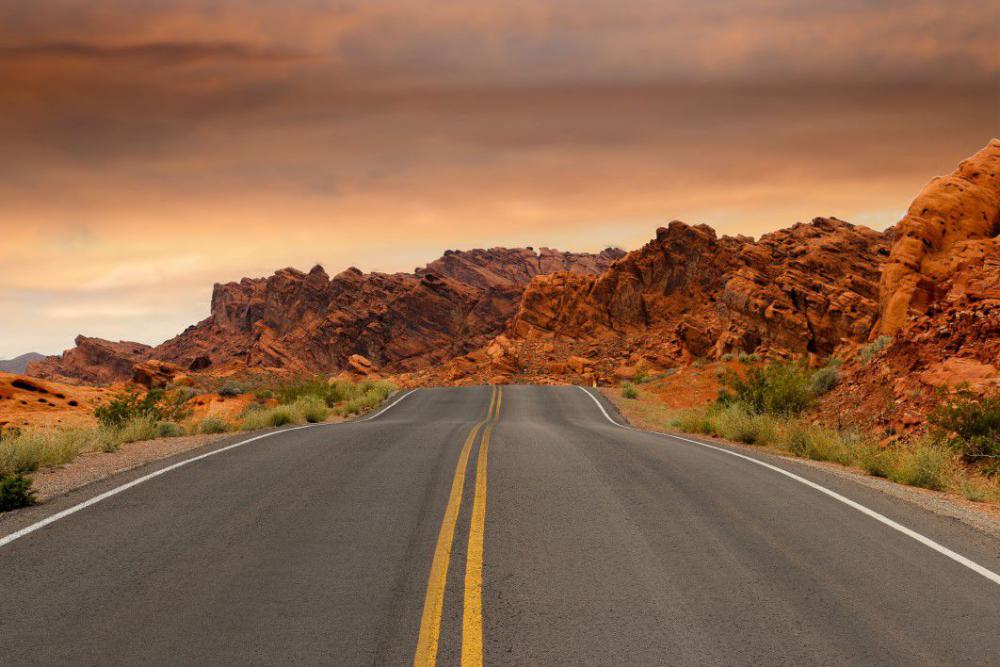Desert Road Mountain Sunset Free Photo Desert Road Mountain Sunset Free Photo