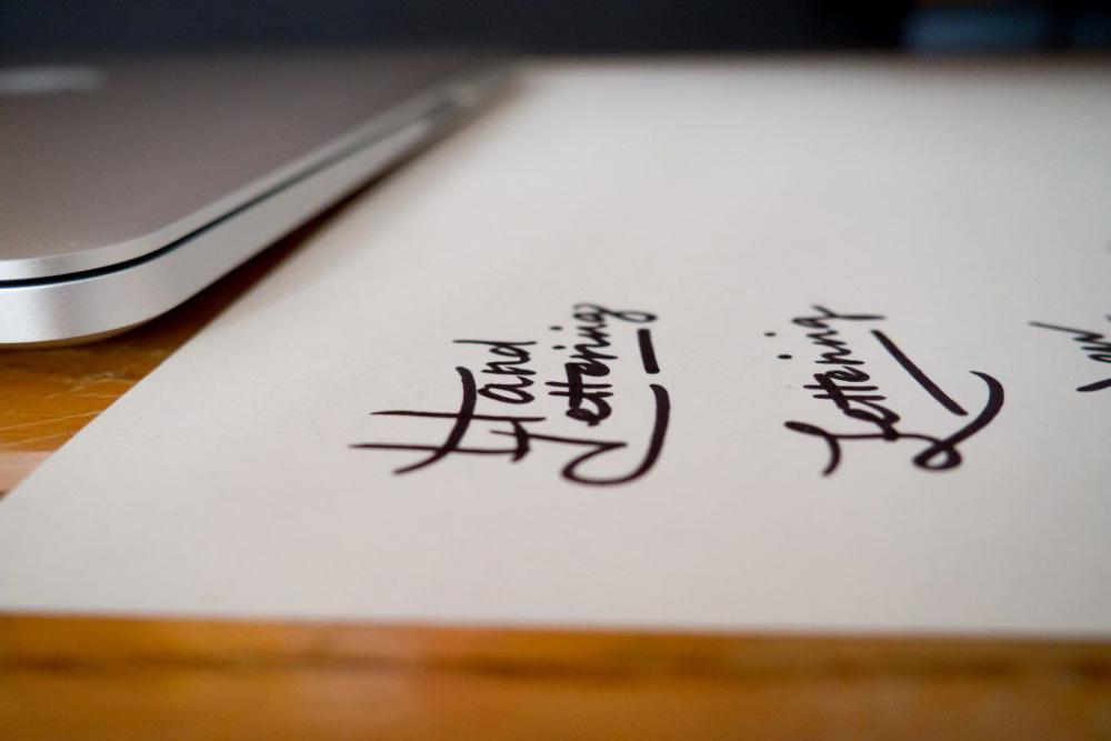 Hand Lettering Logo Design Macbook Free Photo Hand Lettering Logo Design Macbook Free Photo