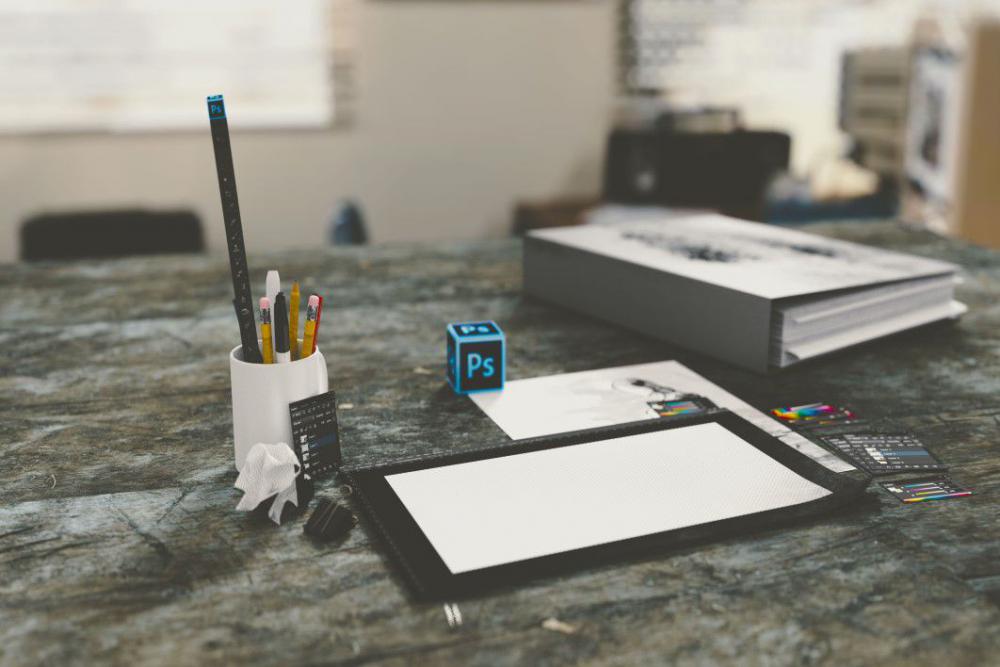 Desk Photoshop Pencils Paper Free Photo Desk Photoshop Pencils Paper Free Photo
