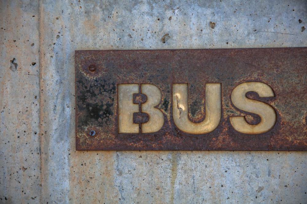 Rusty Bus Sign Wall Free Photo Rusty Bus Sign Wall Free Photo