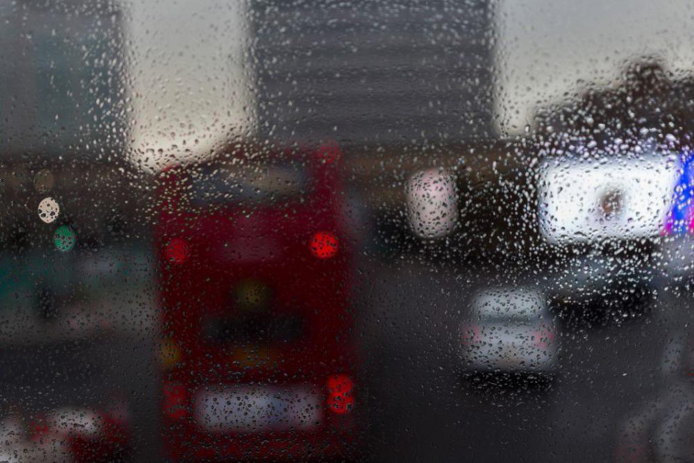 Rain Red Bus Free Photo Rain Red Bus Free Photo