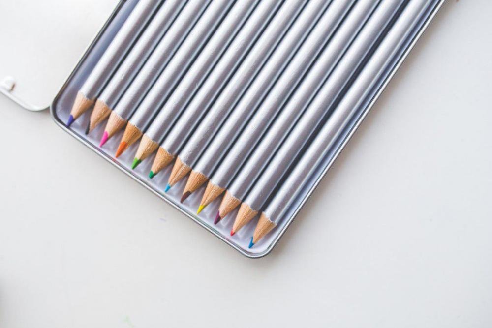 Colored Pencils in Box Free Photo Colored Pencils in Box Free Photo