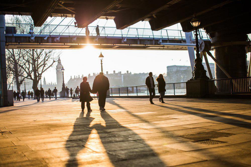 Walking in the City at Sunset Free Photo Walking in the City at Sunset Free Photo