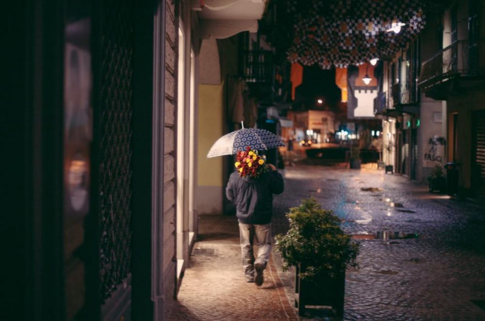 Man Street Flowers Roses Free Photo Man Street Flowers Roses Free Photo