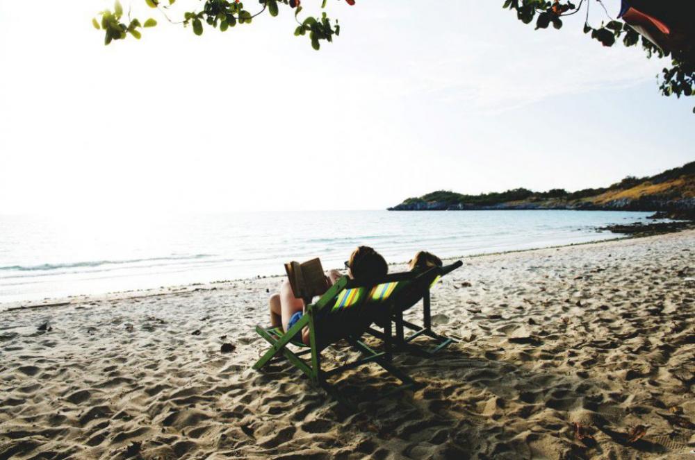 Woman Beach Reading Book Sand Free Photo Woman Beach Reading Book Sand Free Photo