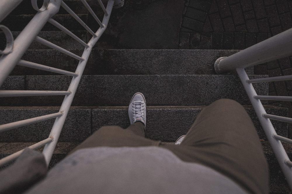 Night Walk of a Lonely Man Free Photo Night Walk of a Lonely Man Free Photo