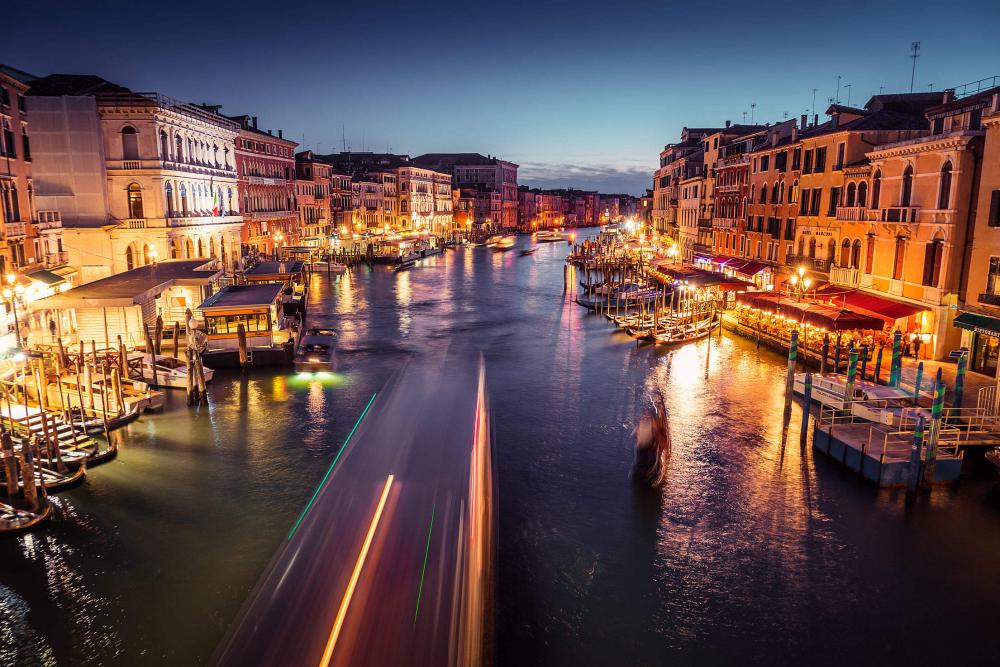 Venice Canal Grande at Night Free Photo Venice Canal Grande at Night Free Photo