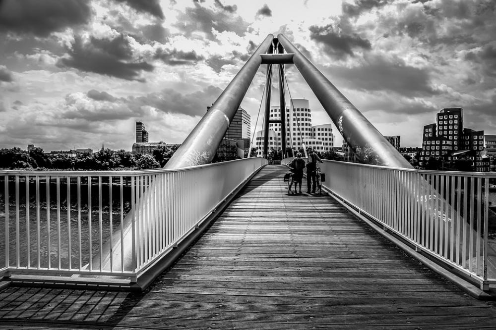 Bridge Germany Düsseldorf Photo Course Gehrybauten Bridge Germany Düsseldorf Photo Course Gehrybauten