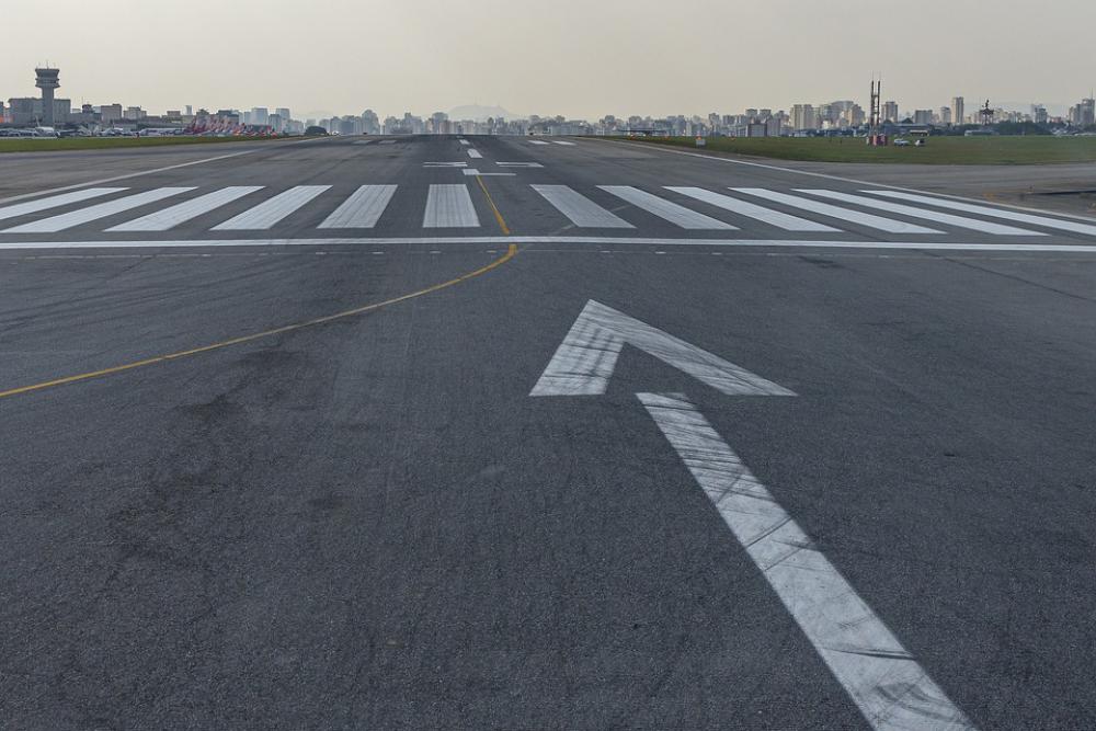 Runway Tarmac Arrow Line Airport Urban City Runway Tarmac Arrow Line Airport Urban City