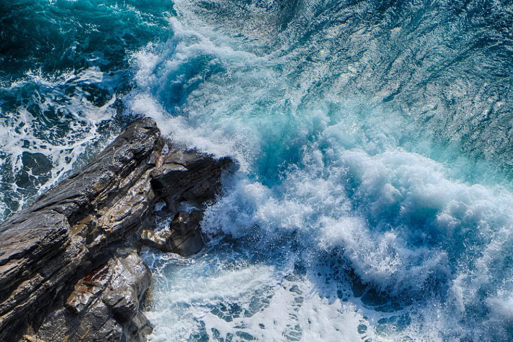 Sea Onda Sea Storm Cliff Wet Landscape Blue Sea Onda Sea Storm Cliff Wet Landscape Blue
